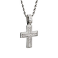Naszyjnik Iced Cross Pendant pozłacany