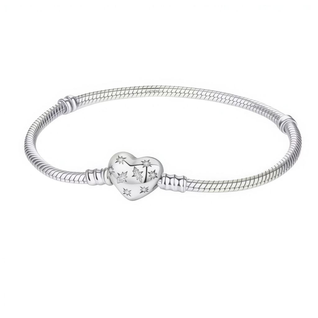 Bransoletka o splocie wężykowym "Gwiezdne Serce"