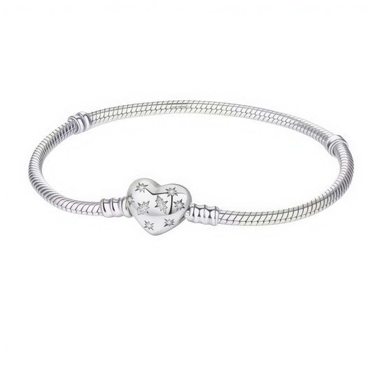 Bransoletka o splocie wężykowym "Gwiezdne Serce"