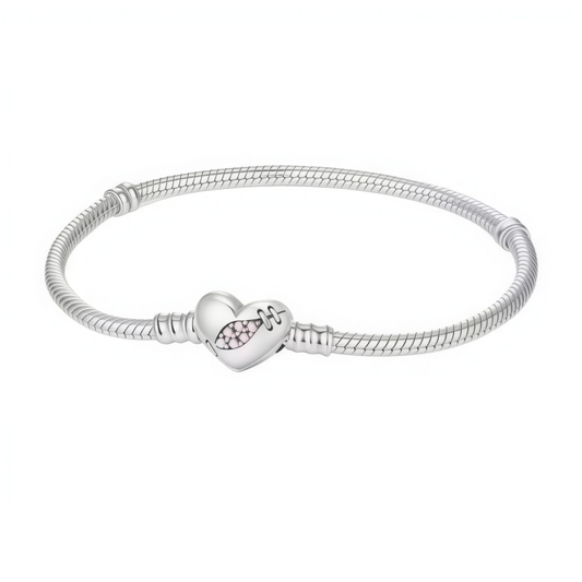 Bransoletka o splocie wężykowym "Uzdrowione Serce"