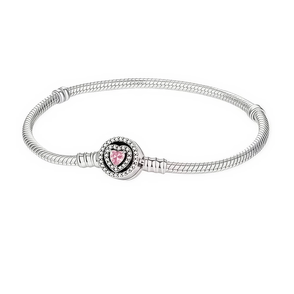 Bransoletka o splocie wężykowym "Serce Miłości"