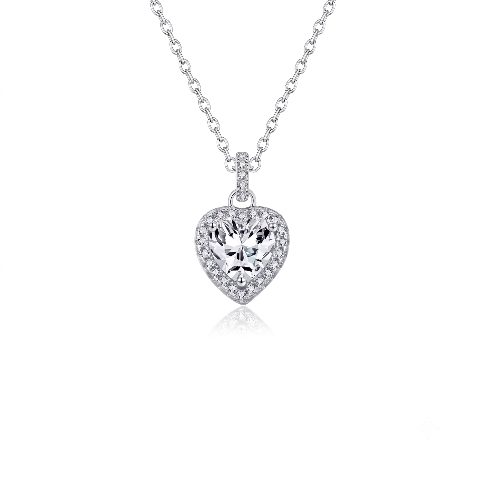 Naszyjnik Eternal Heart Moissanit VVS S925